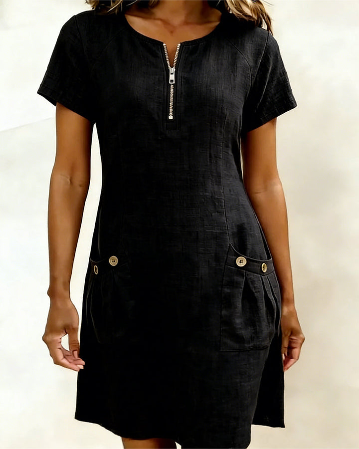 Maison Véline® | Robe en coton avec fermeture