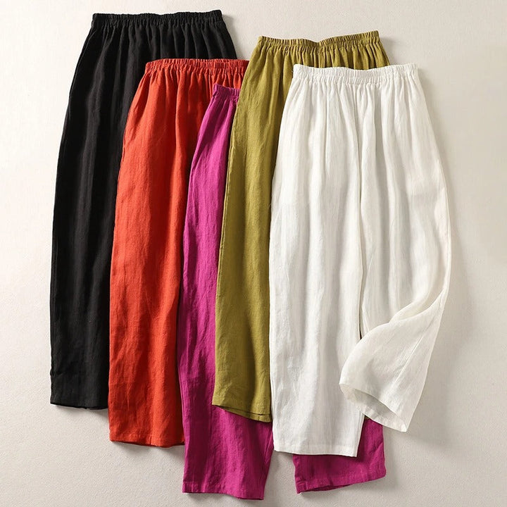 Noémie™ - Pantalon fluide en coton et lin