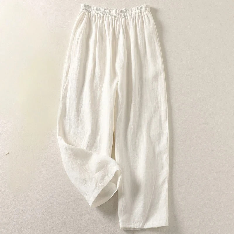 Noémie™ - Pantalon fluide en coton et lin