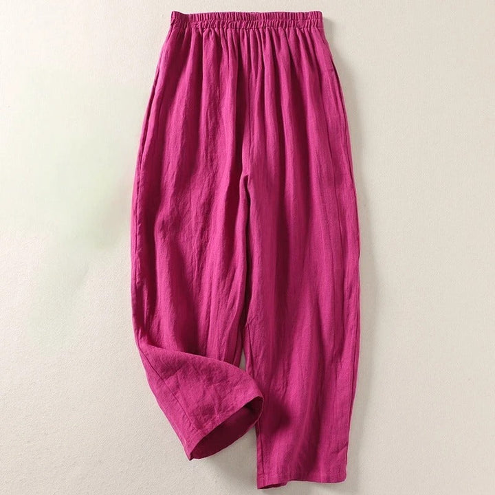 Noémie™ - Pantalon fluide en coton et lin