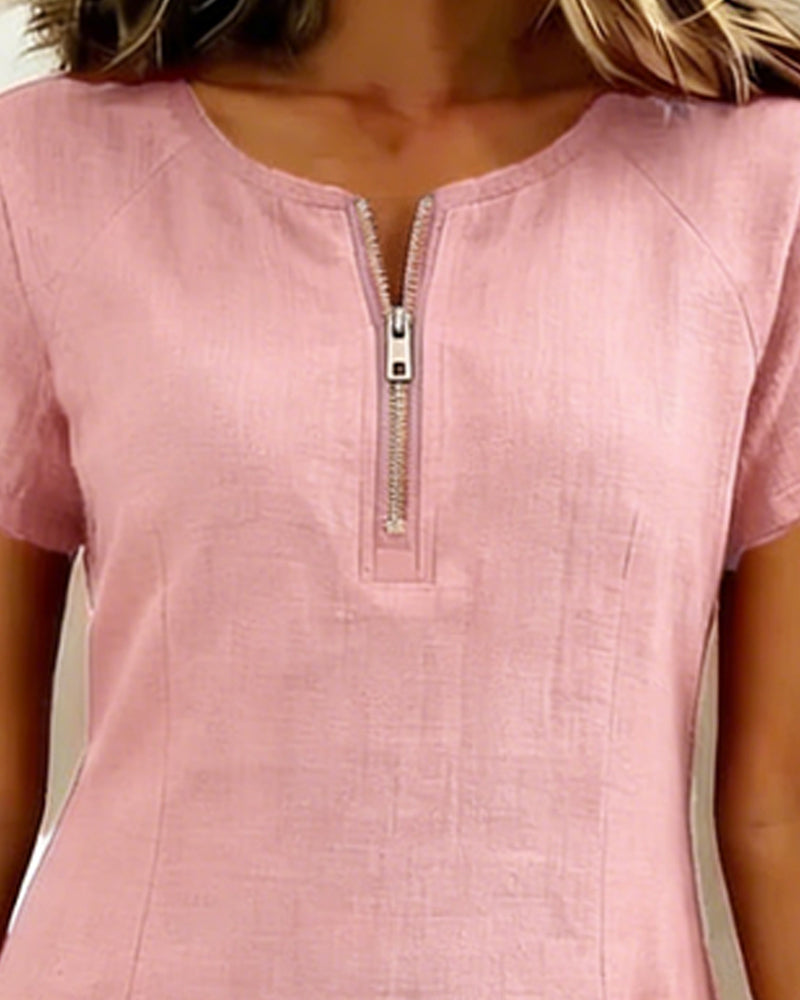 Maison Véline® | Robe en coton avec fermeture