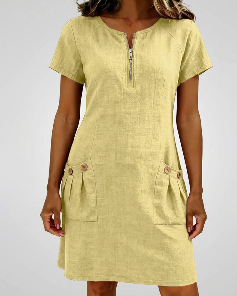 Maison Véline® | Robe en coton avec fermeture