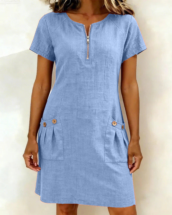 Maison Véline® | Robe en coton avec fermeture