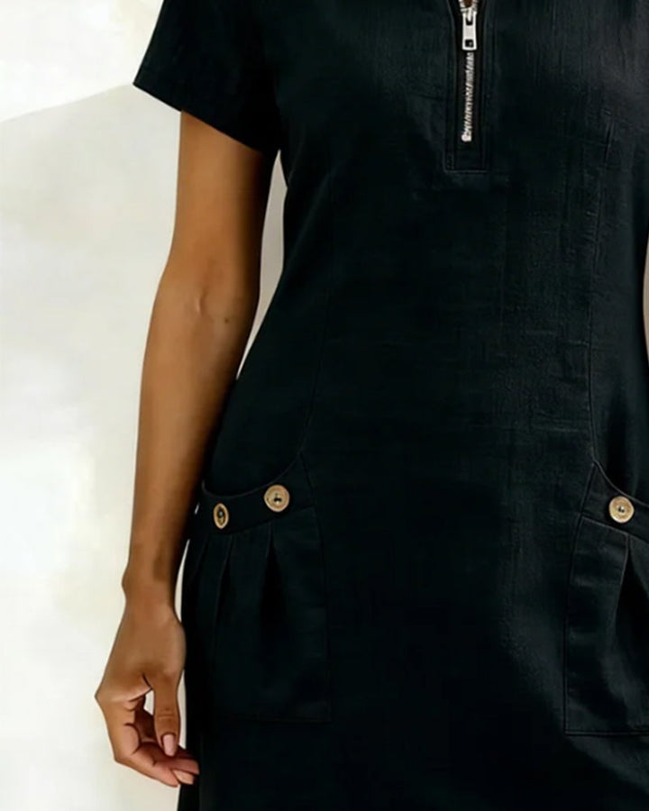 Maison Véline® | Robe en coton avec fermeture