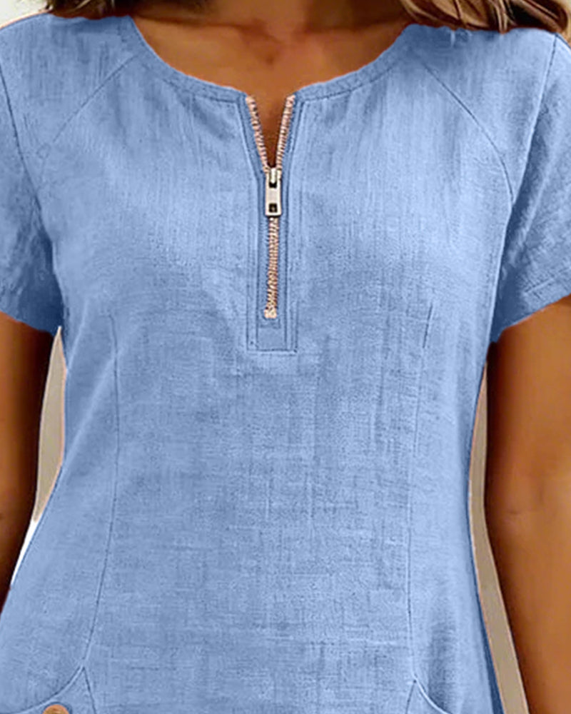 Maison Véline® | Robe en coton avec fermeture