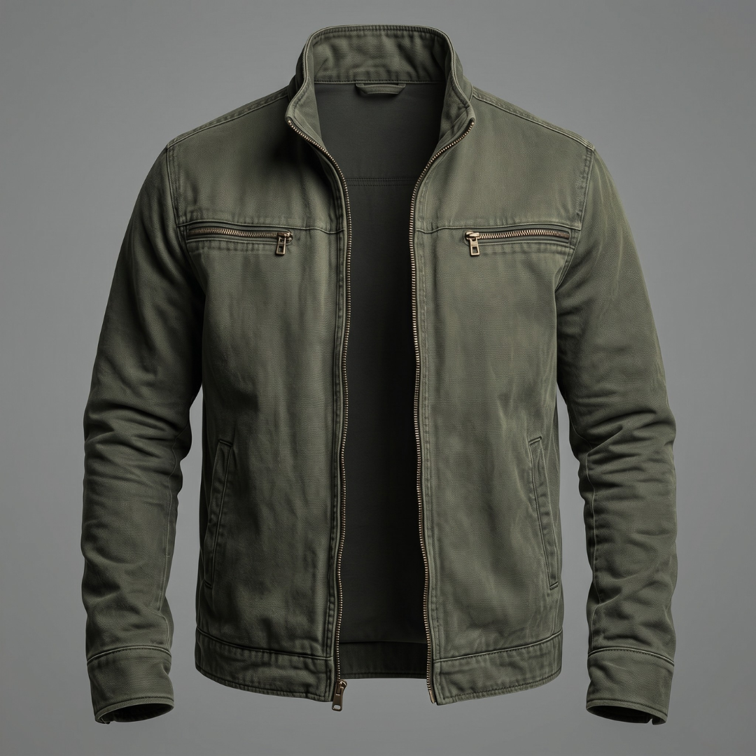 Jules| Veste vintage en coton avec fermeture zippée