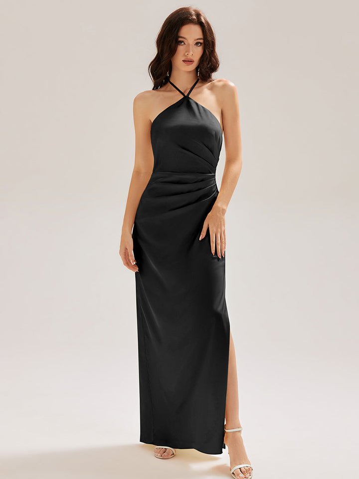 Océane|Robe longue sans manches à fleurs