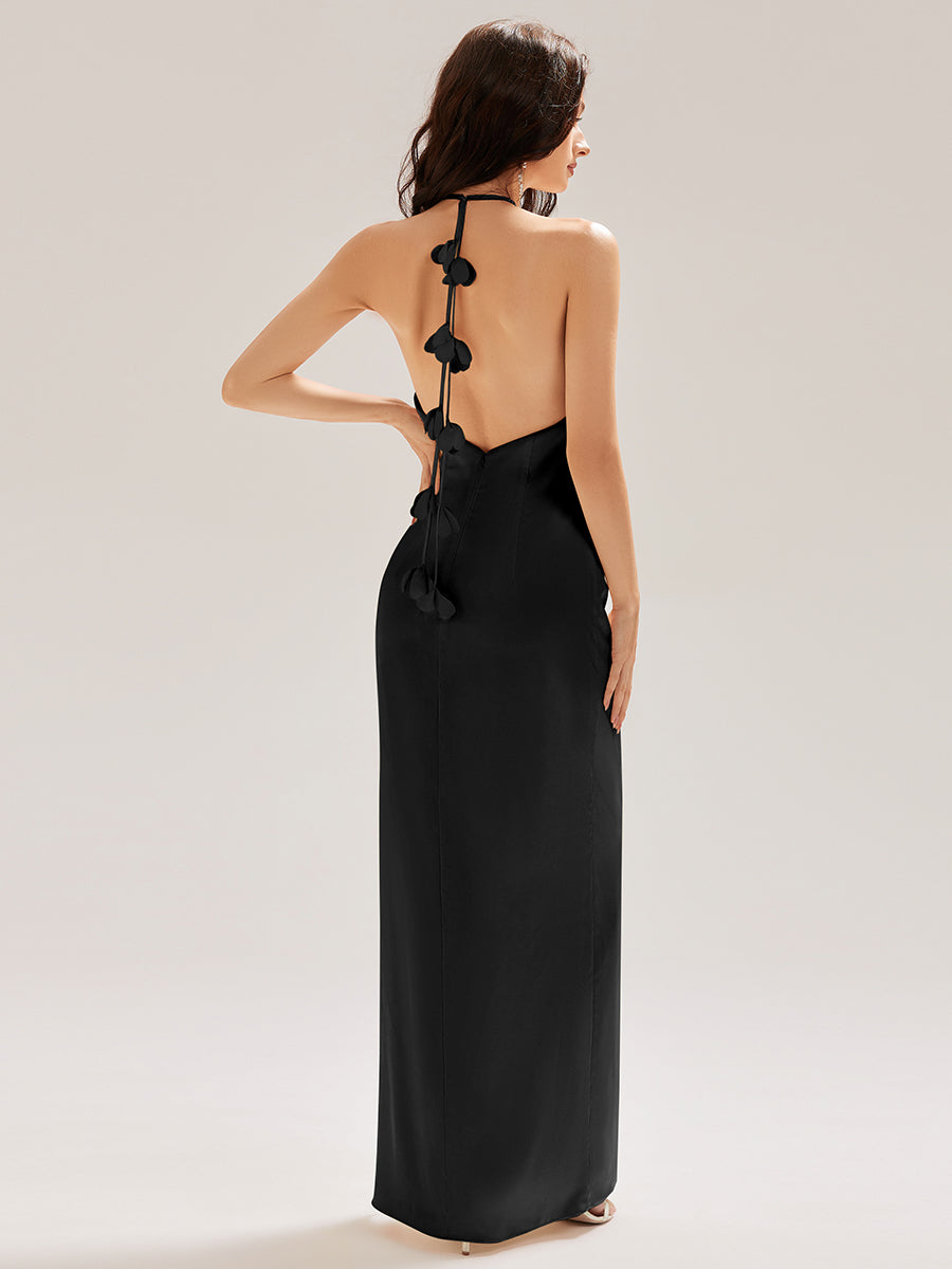 Océane|Robe longue sans manches à fleurs