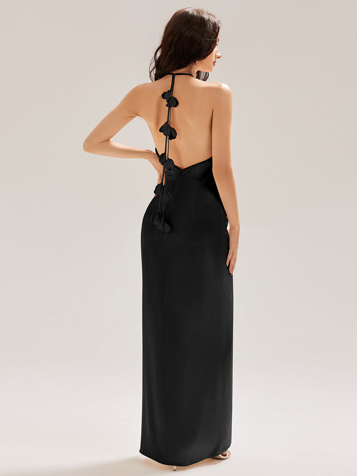 Océane|Robe longue sans manches à fleurs