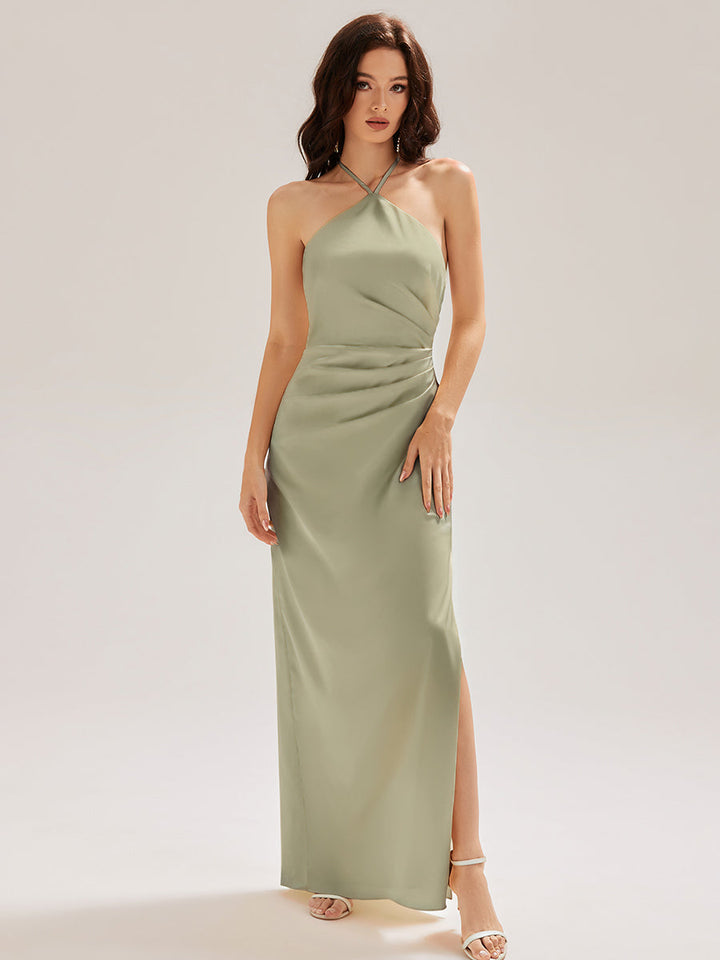 Océane|Robe longue sans manches à fleurs