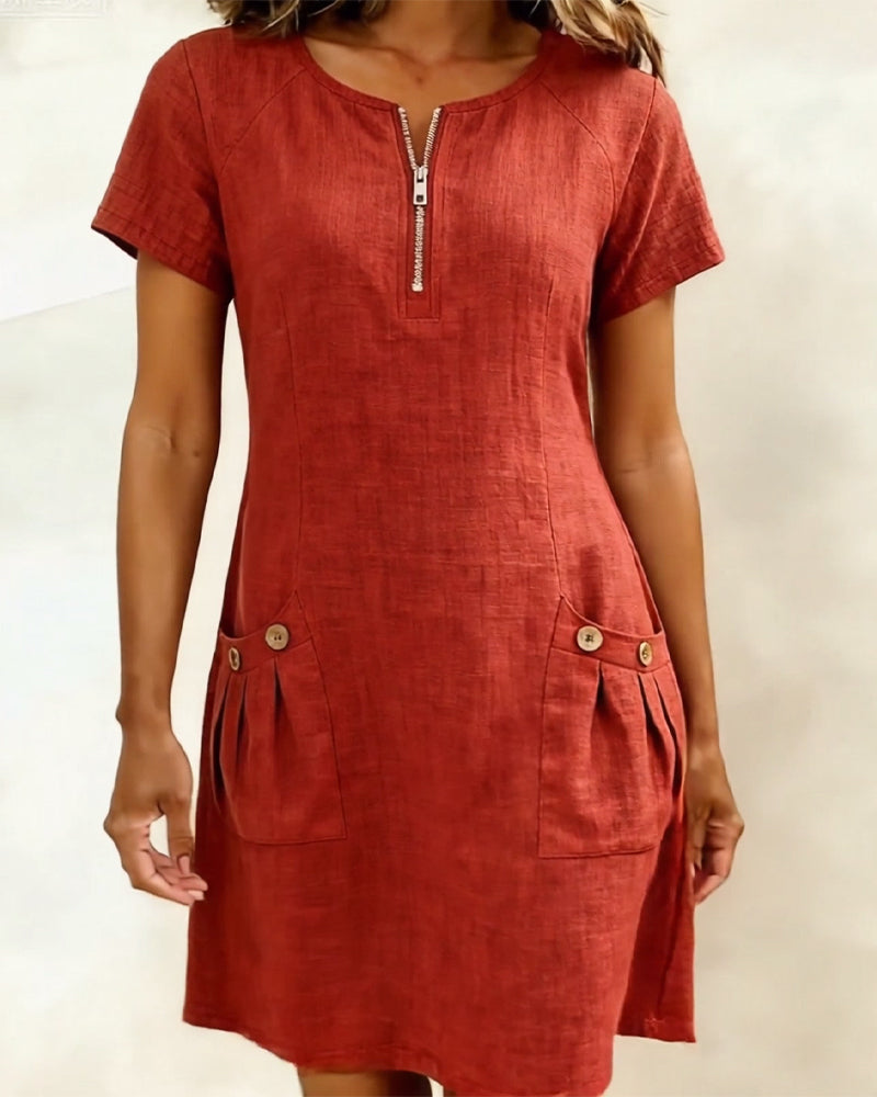 Maison Véline® | Robe en coton avec fermeture