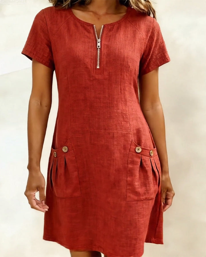 Maison Véline® | Robe en coton avec fermeture