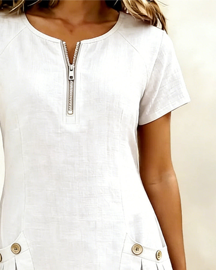 Maison Véline® | Robe en coton avec fermeture