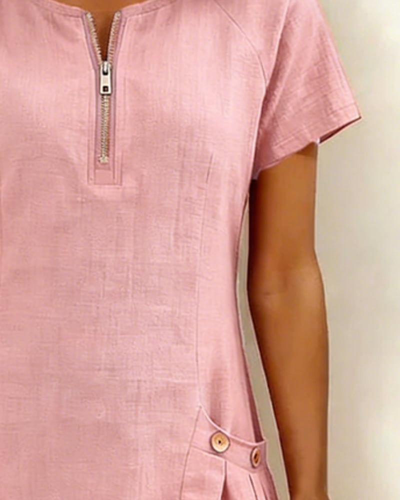 Maison Véline® | Robe en coton avec fermeture