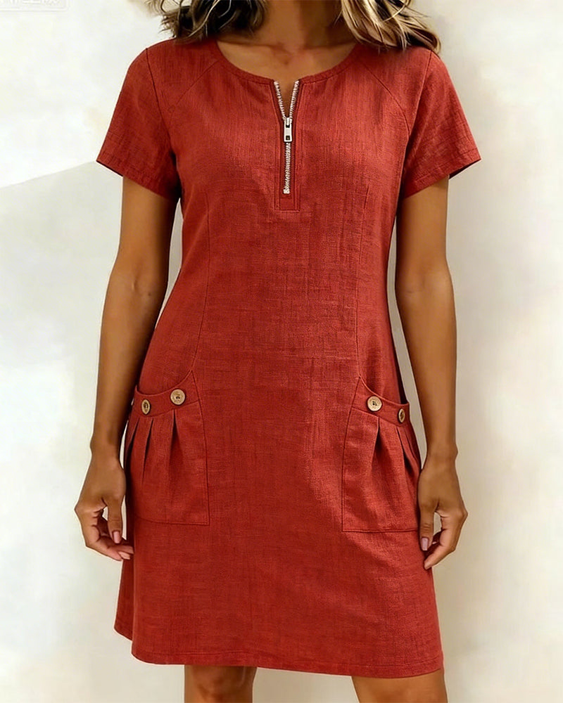 Maison Véline® | Robe en coton avec fermeture
