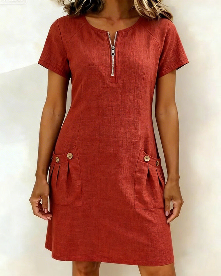 Maison Véline® | Robe en coton avec fermeture