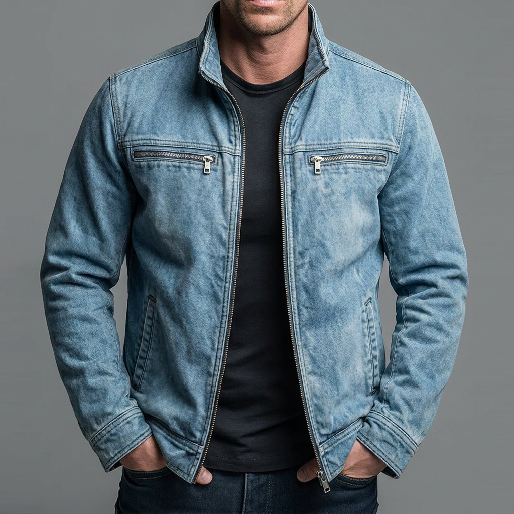 Jules| Veste vintage en coton avec fermeture zippée